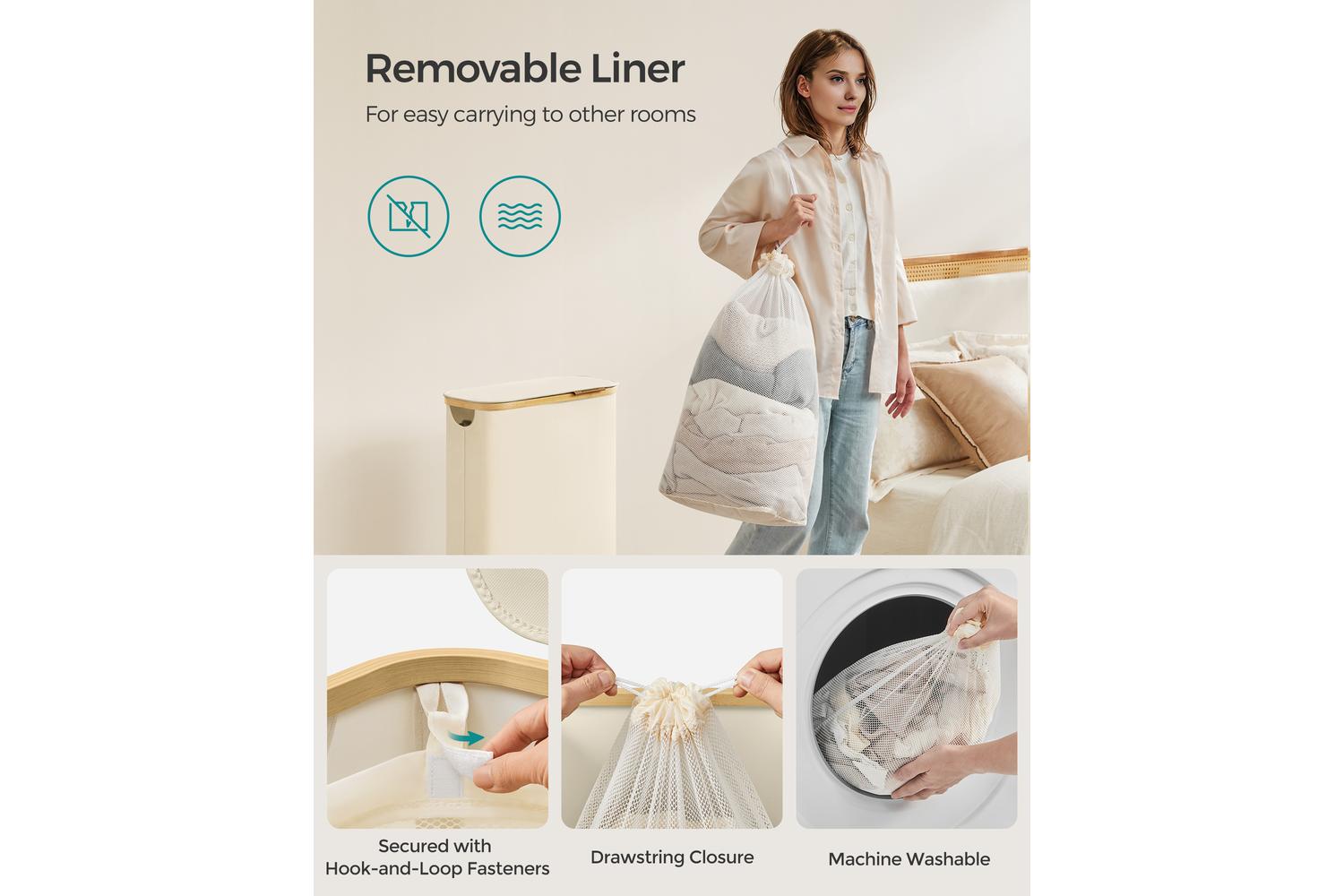 Songmics Laundry Hamper | Laundry Basket | Oxford Fabric | 65l-5