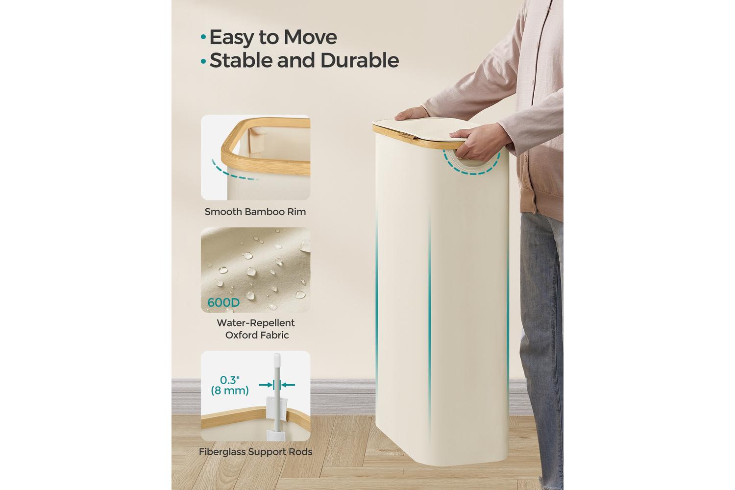 Songmics Laundry Hamper | Laundry Basket | Oxford Fabric | 65l-7