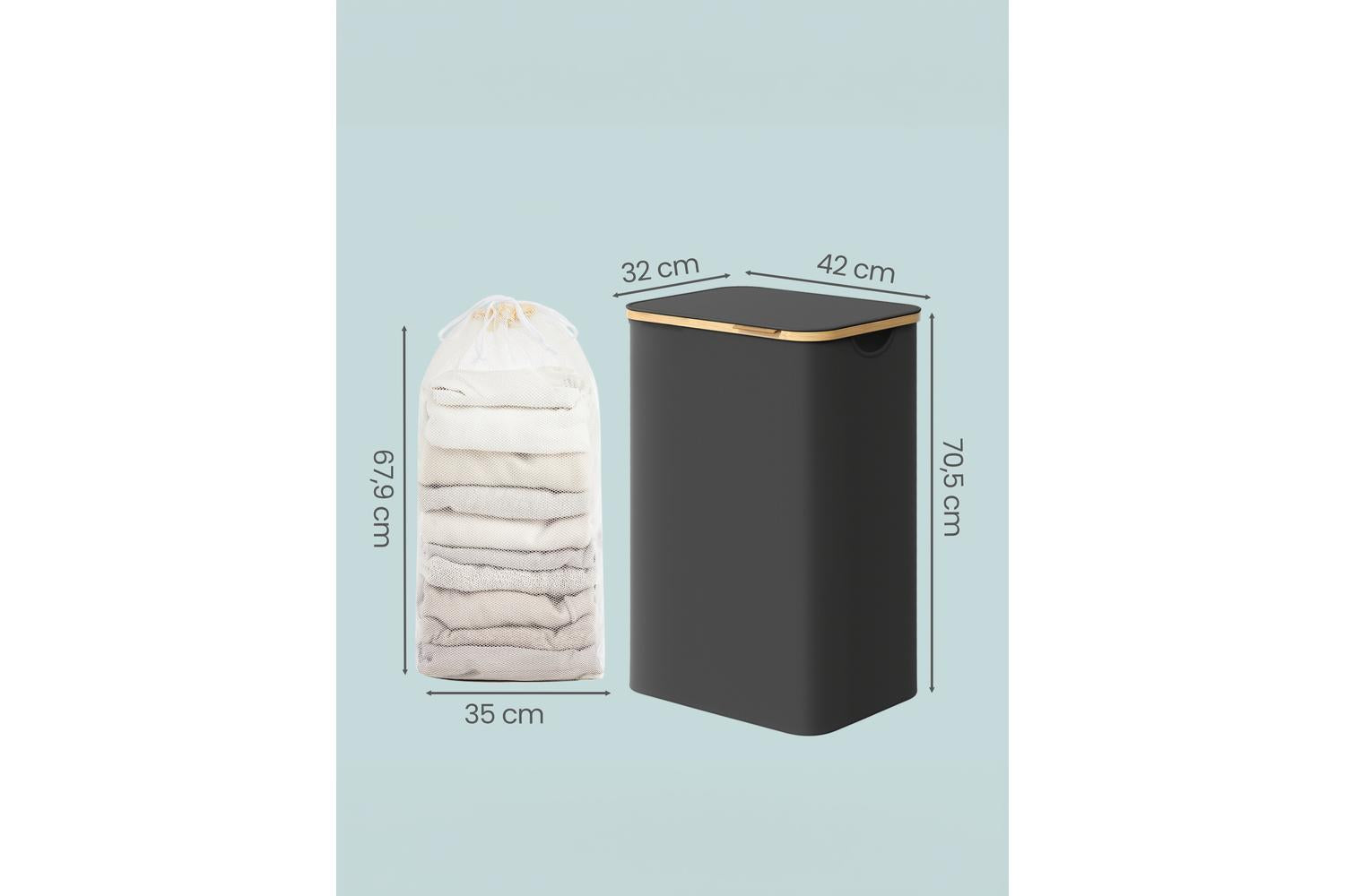 Songmics Laundry Hamper | Laundry Basket | Oxford Fabric | 90l-3