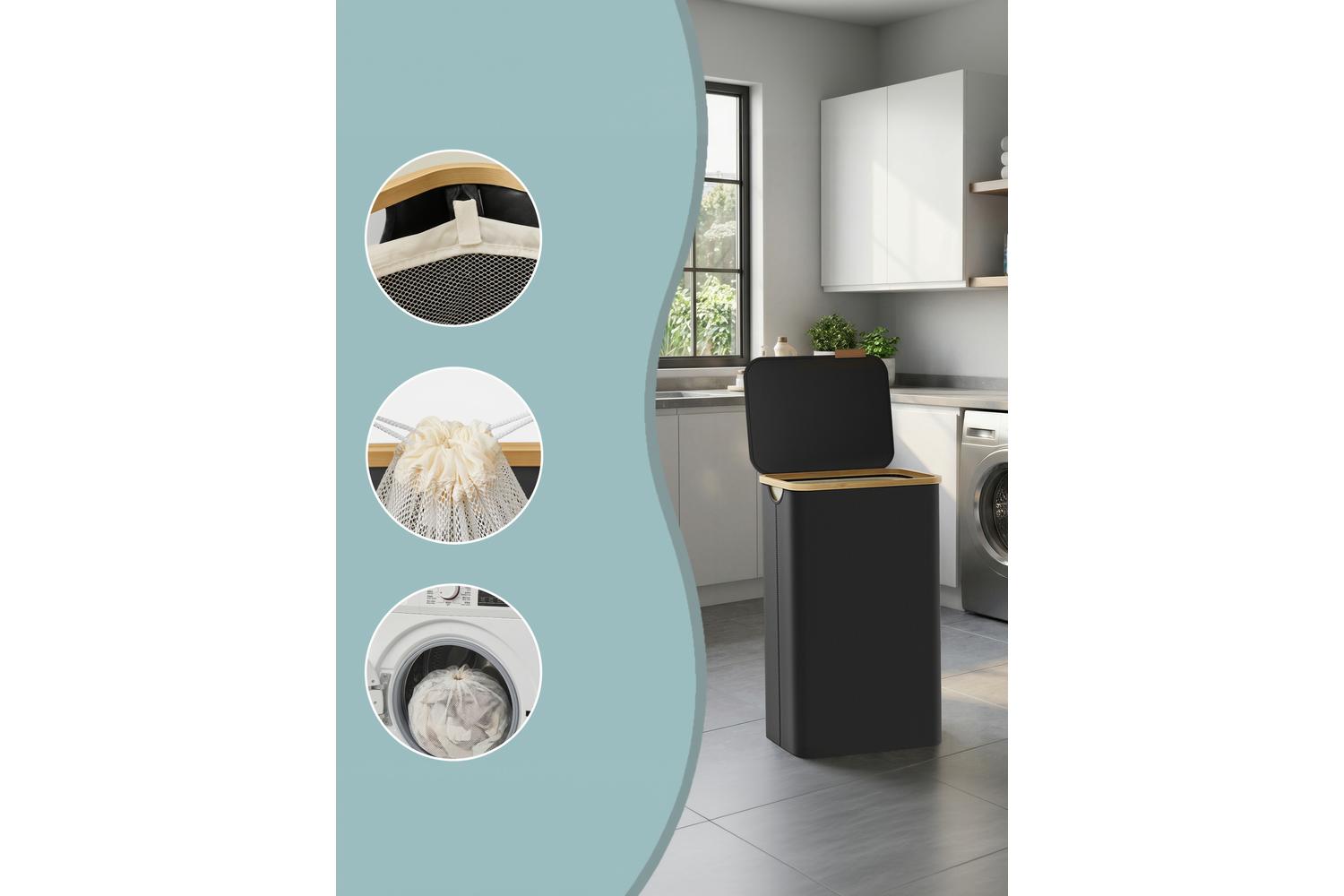 Songmics Laundry Hamper | Laundry Basket | Oxford Fabric | 90l-8