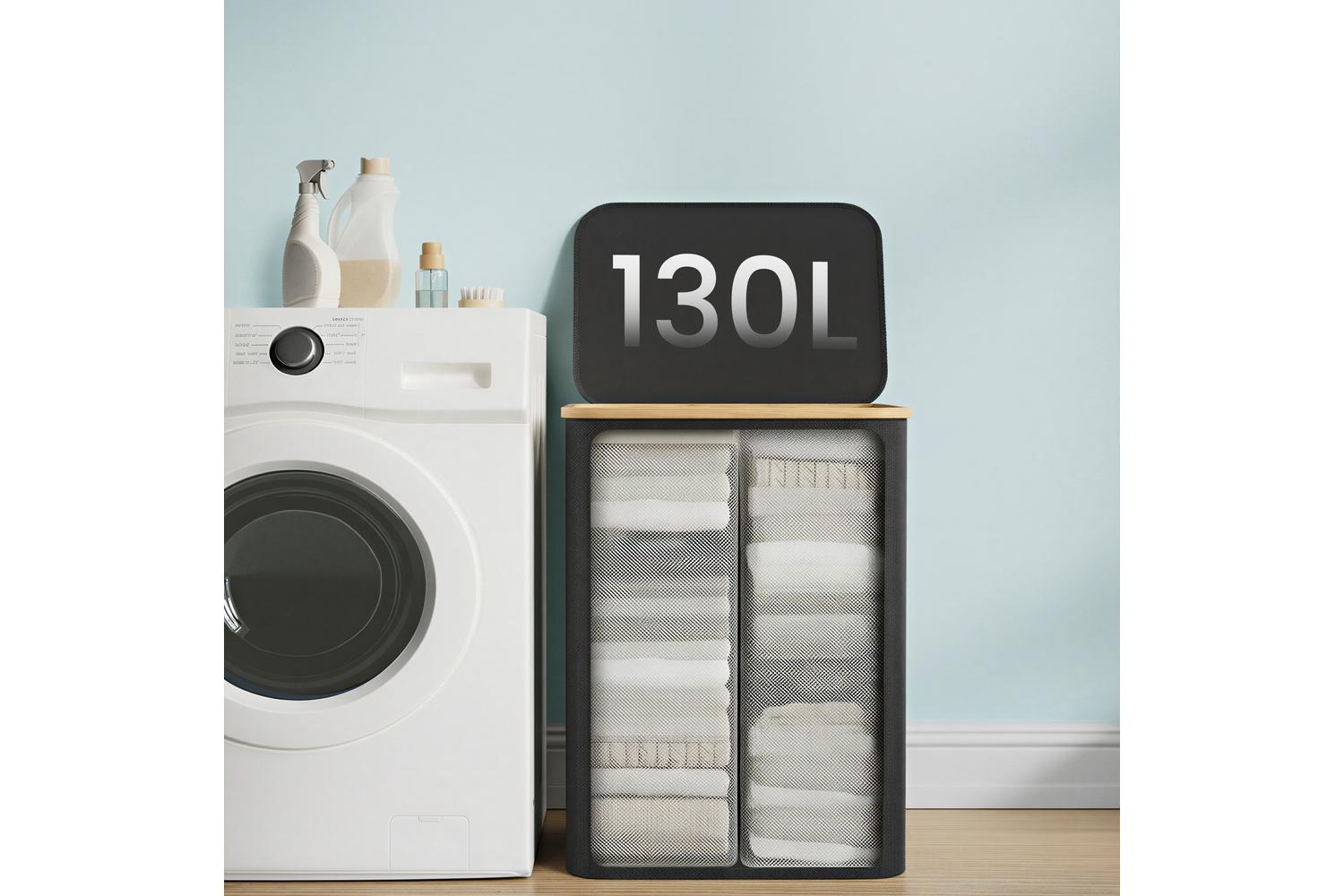 Songmics Laundry Hamper | Laundry Basket | Oxford Fabric | 130l-6