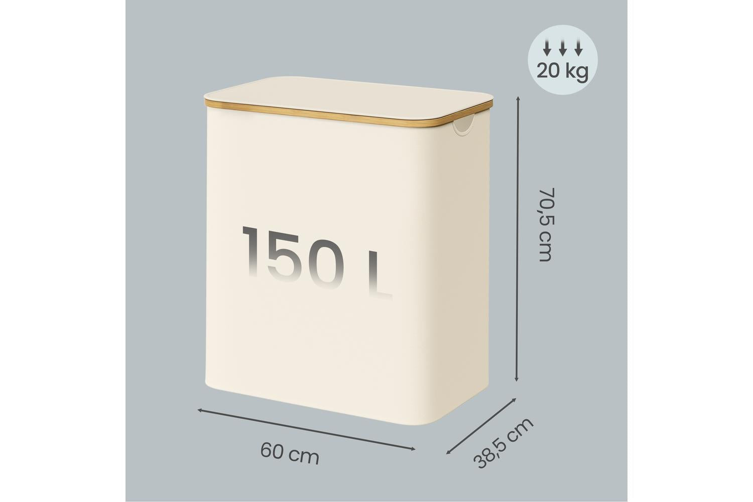 Songmics Laundry Hamper | Laundry Basket | Oxford Fabric | 150l-3