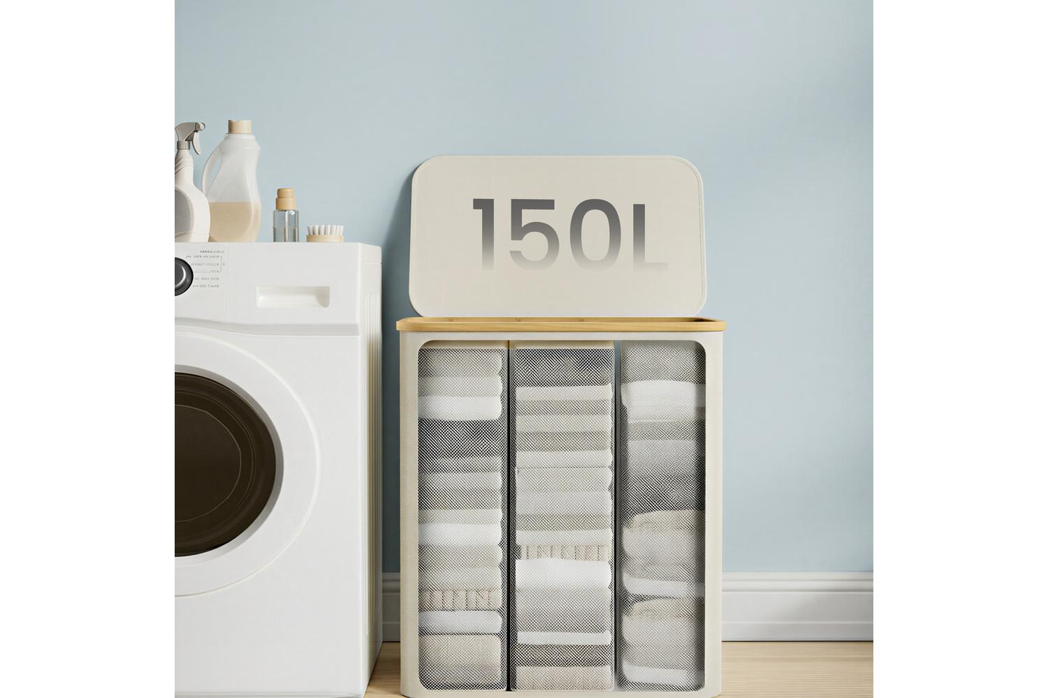 Songmics Laundry Hamper | Laundry Basket | Oxford Fabric | 150l-6