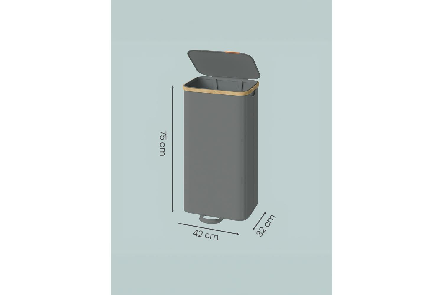 Songmics Laundry Hamper | Laundry Basket | Bamboo Frame | 100 Litre-3