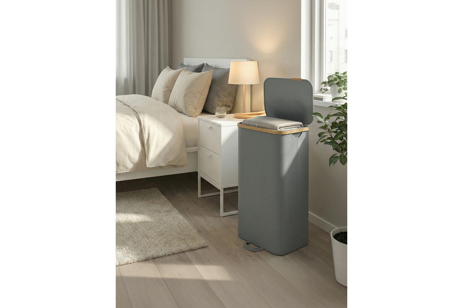 Songmics Laundry Hamper | Laundry Basket | Bamboo Frame | 100 Litre-5