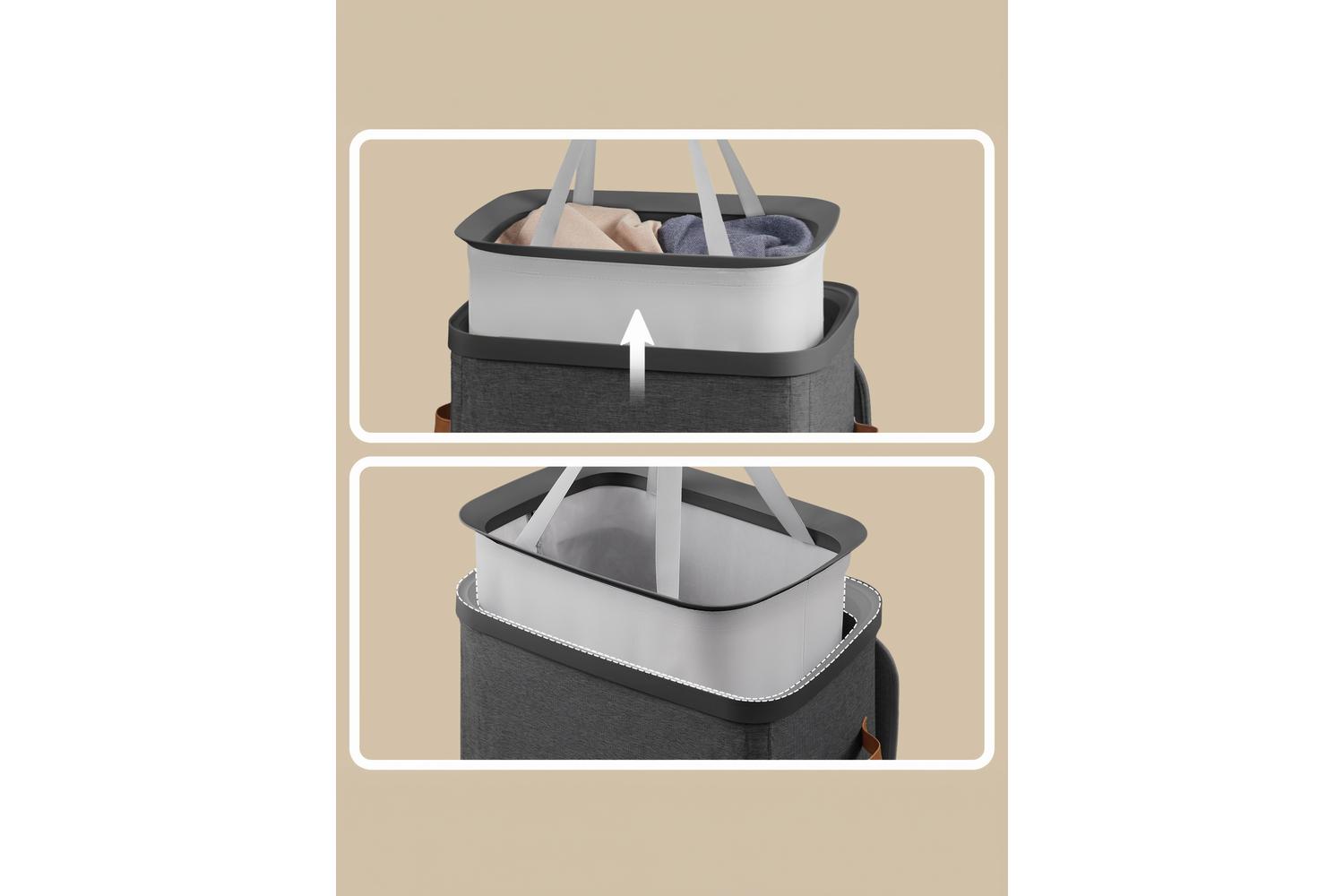 Songmics Laundry Basket | Laundry Hamper | Polyester Fabric | 100 Litre-7