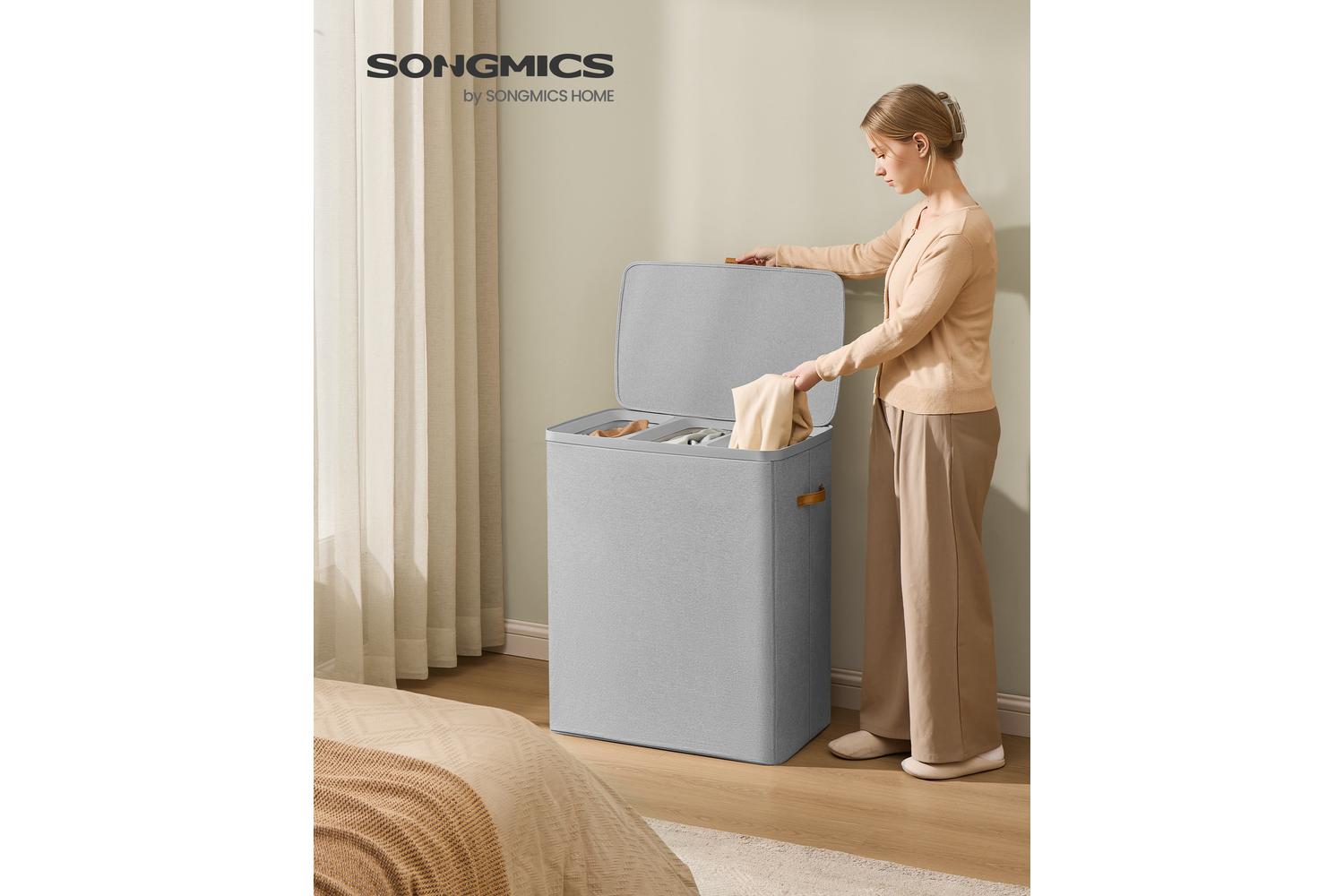 Songmics Laundry Basket | Laundry Hamper | Polyester Fabric | 190 Litre-2