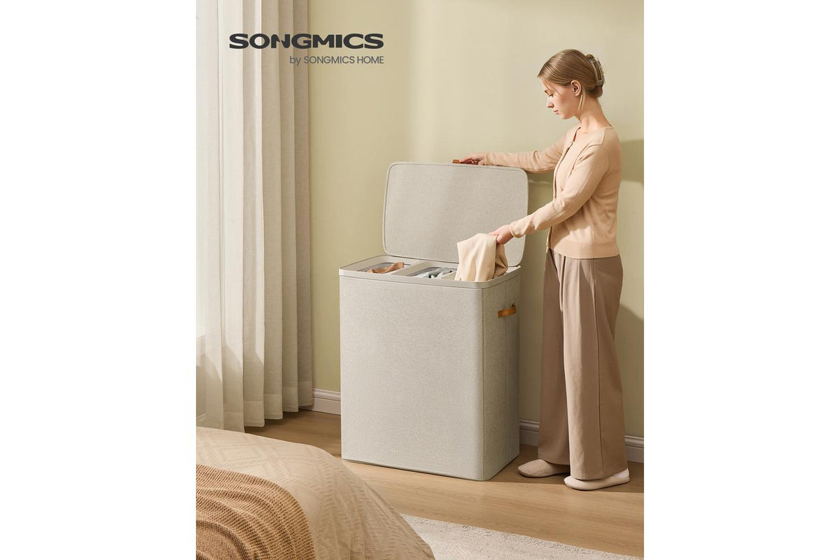 Songmics Laundry Basket | Laundry Hamper | Polyester Fabric | 190 Litre-2