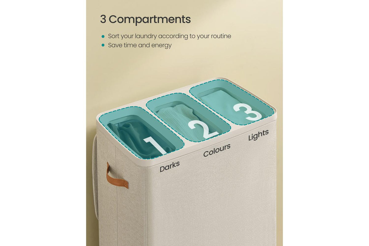 Songmics Laundry Basket | Laundry Hamper | Polyester Fabric | 190 Litre-3