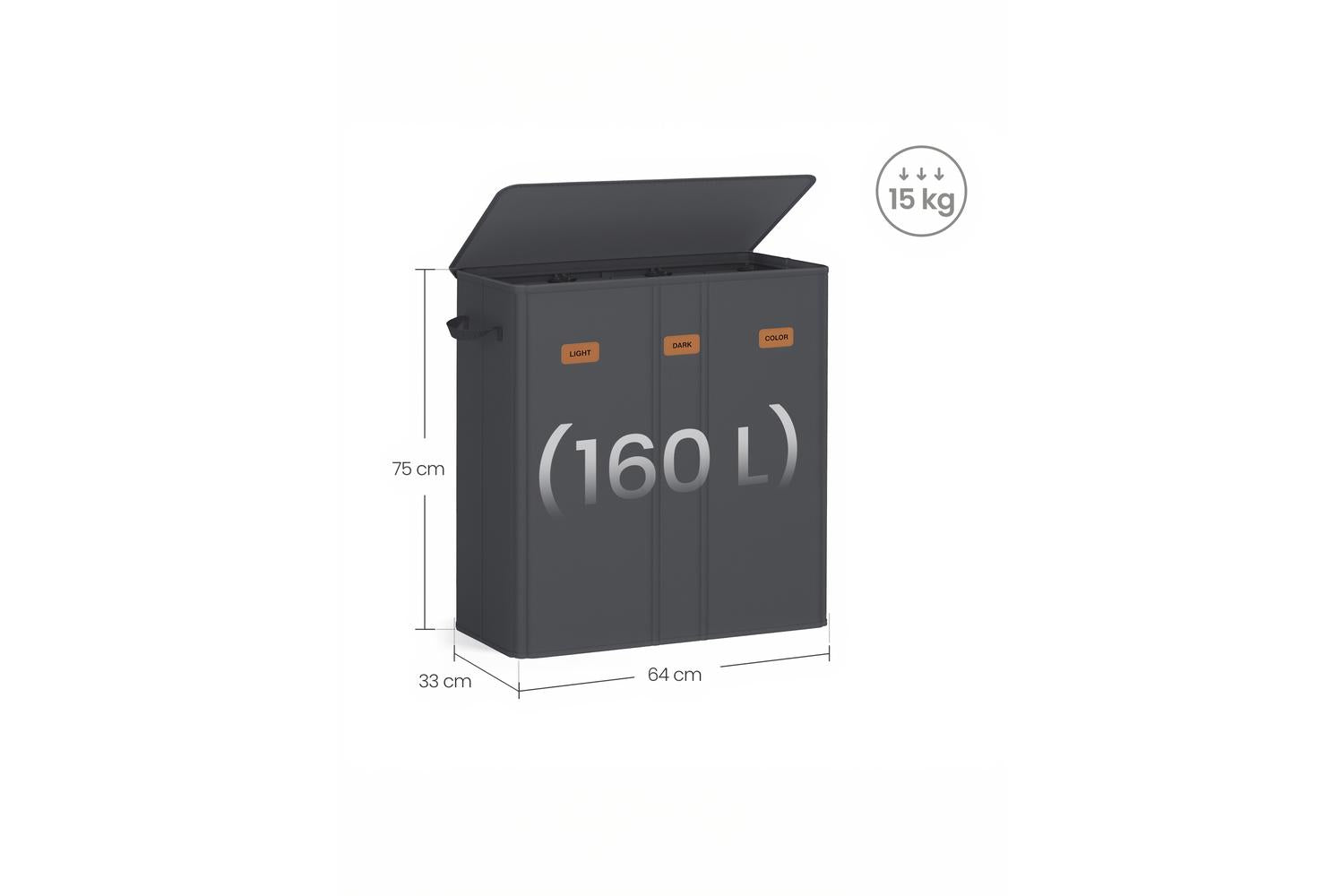 Songmics Laundry Hamper | Laundry Basket | Oxford Fabric | Large-2