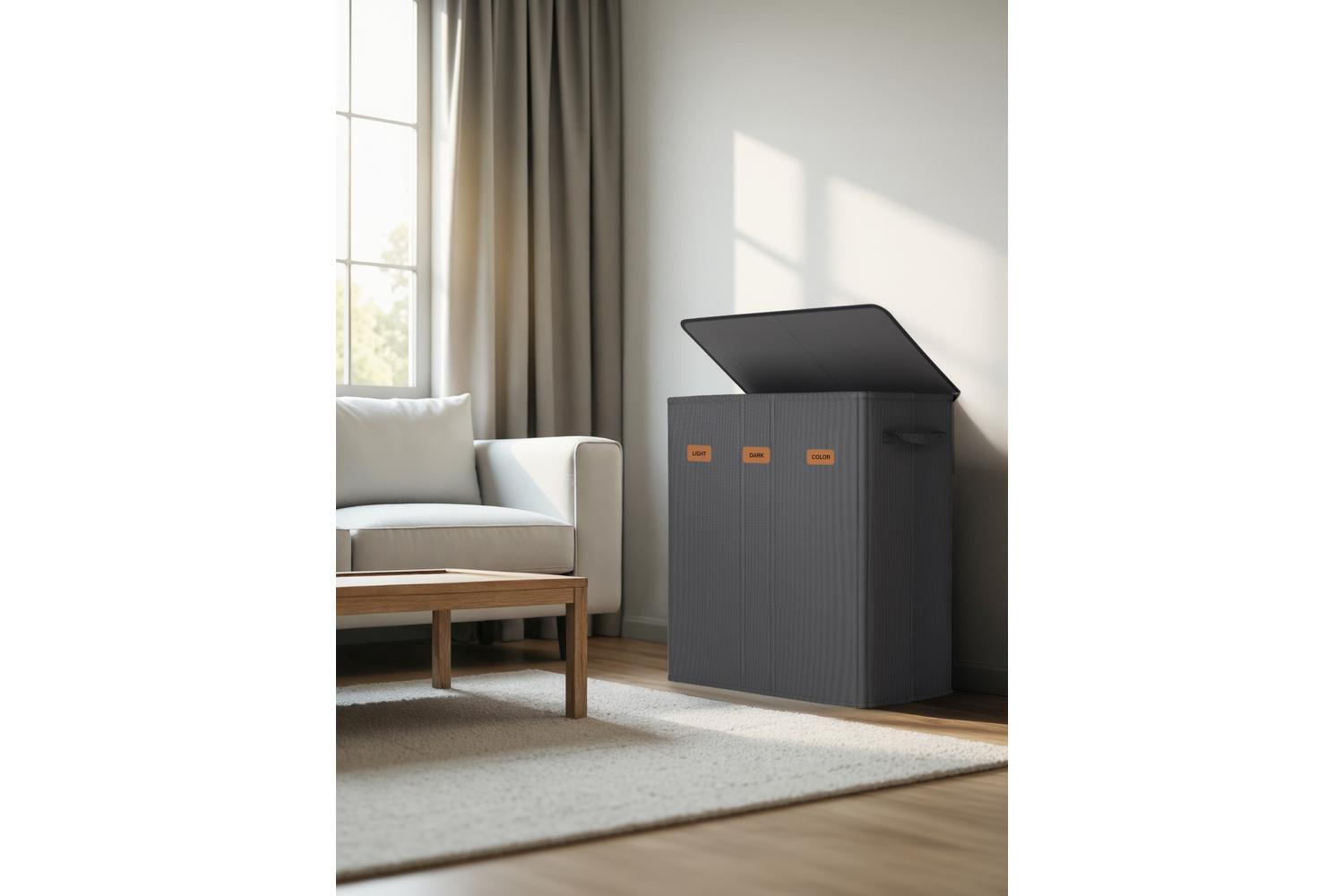 Songmics Laundry Hamper | Laundry Basket | Oxford Fabric | Large-4