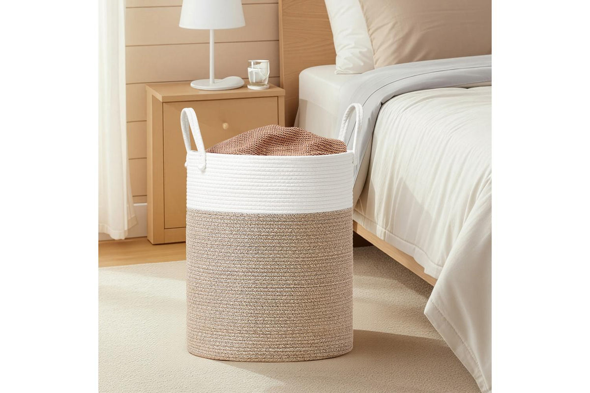 Songmics Laundry Basket | Laundry Hamper | Cotton Rope | 60 L-4