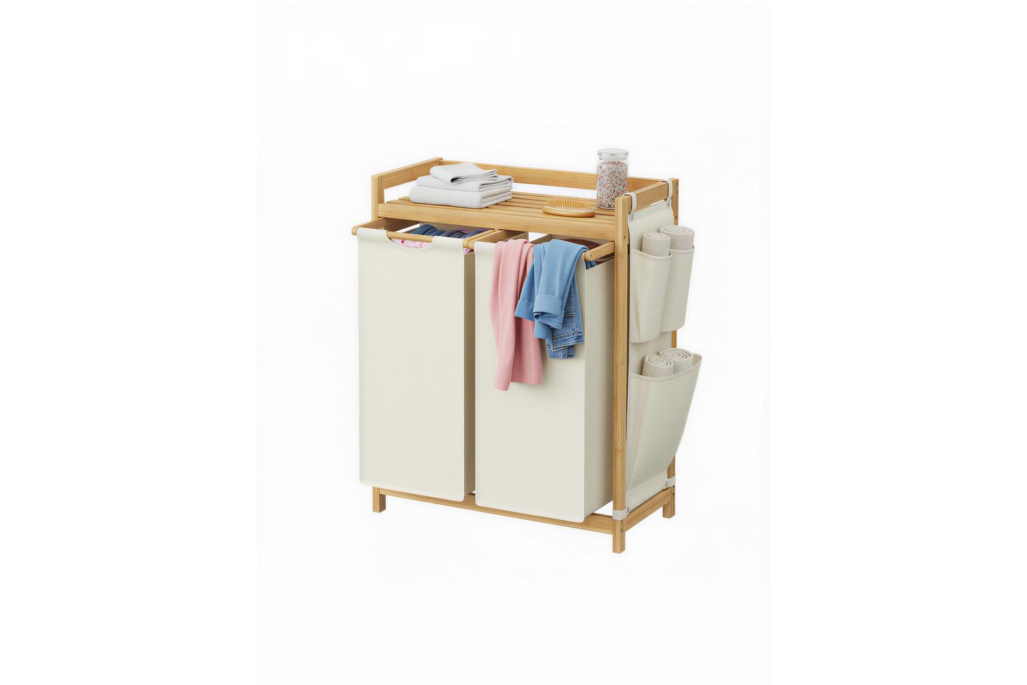 Songmics Laundry Hamper | Laundry Basket | Bamboo | 100 Litre-2