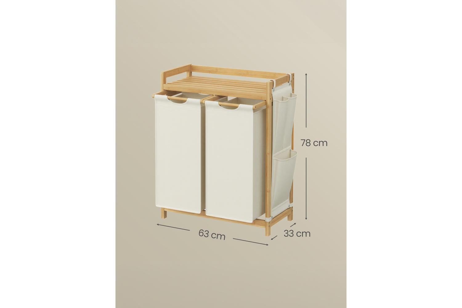 Songmics Laundry Hamper | Laundry Basket | Bamboo | 100 Litre-3