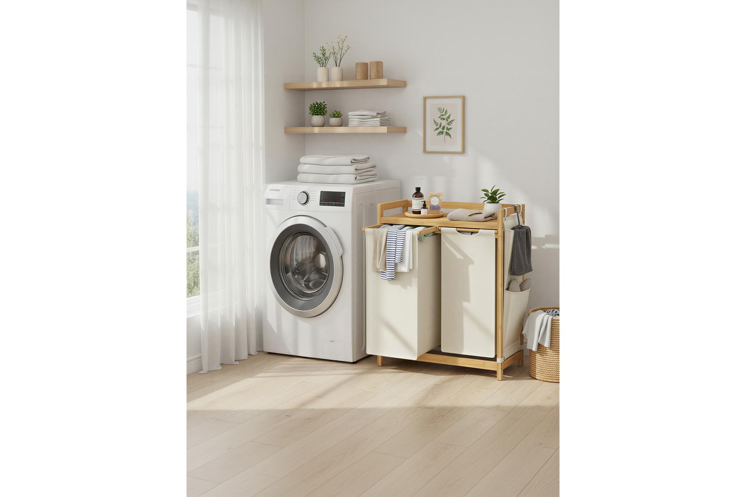 Songmics Laundry Hamper | Laundry Basket | Bamboo | 100 Litre-4