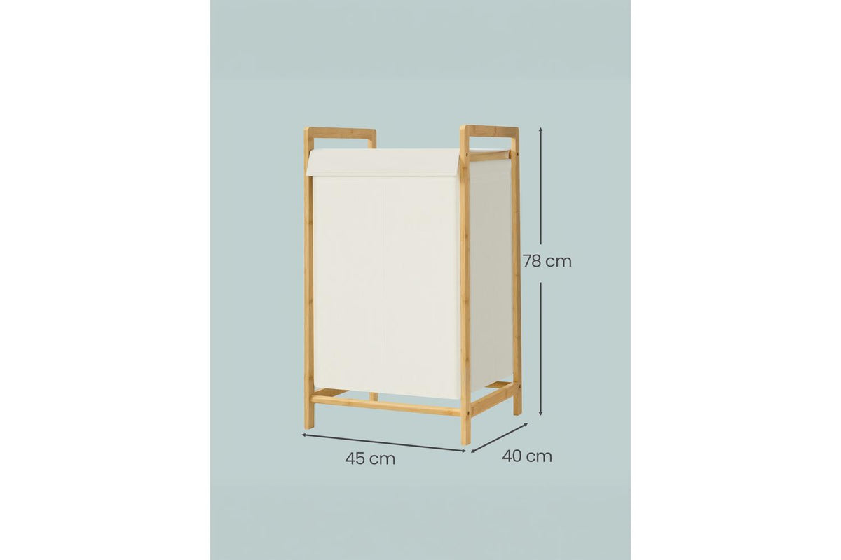 Songmics Laundry Hamper | Laundry Basket | Bamboo Frame-3