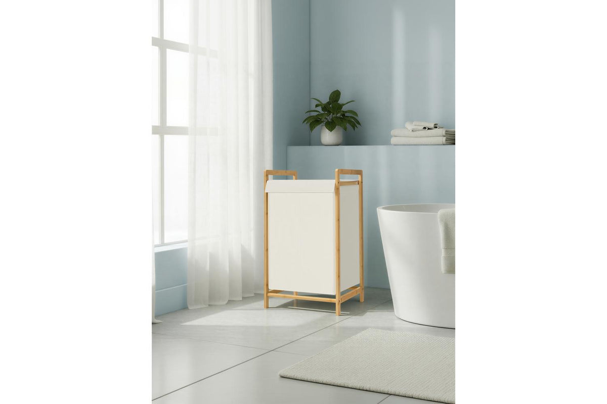Songmics Laundry Hamper | Laundry Basket | Bamboo Frame-5