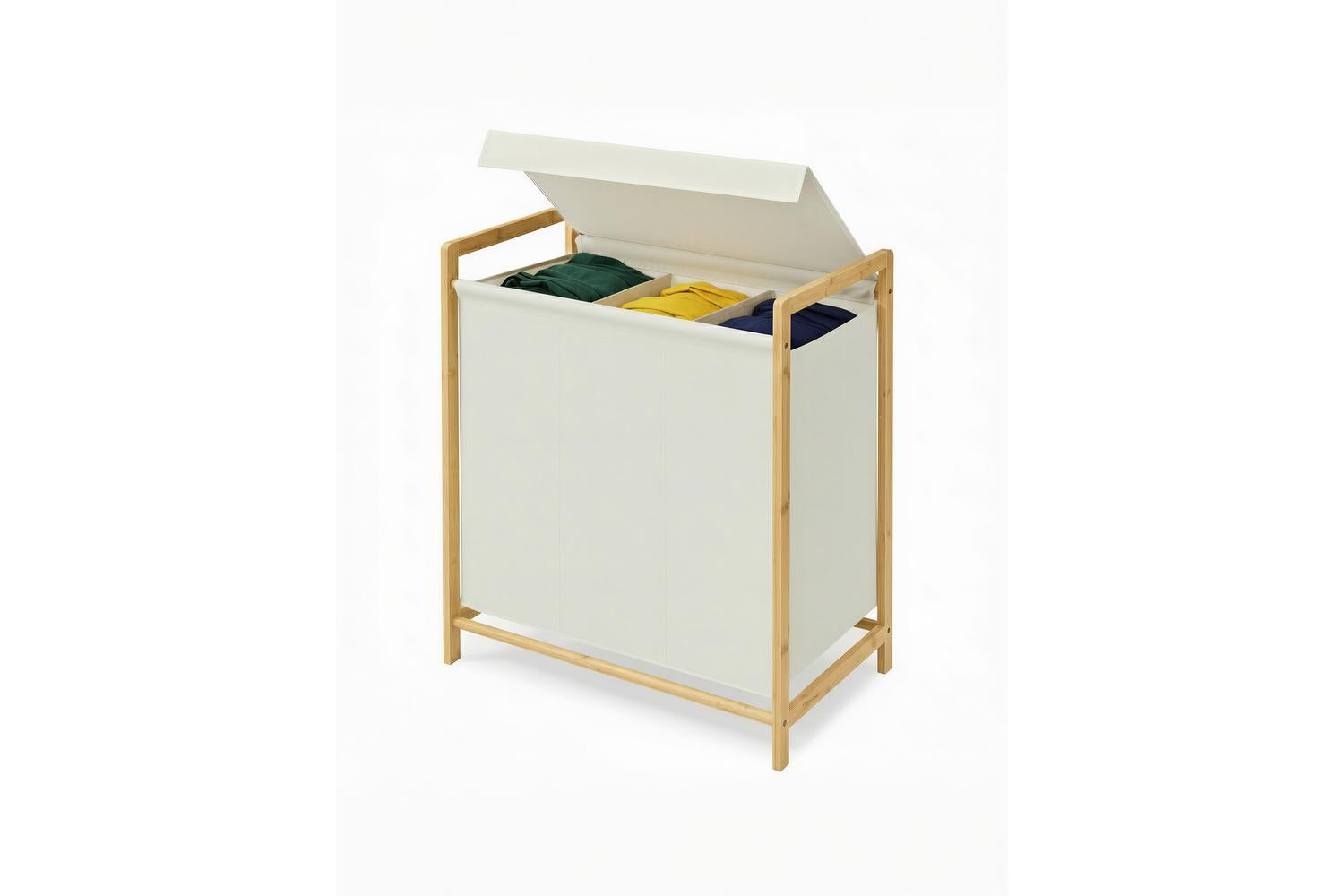 Songmics Laundry Hamper | Laundry Basket | Bamboo & Oxford Fabric-2