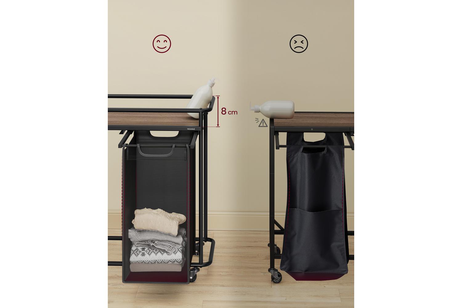 Vasagle Laundry Basket | Laundry Sorter | Steel & Oxford Fabric | 100 Litre-4