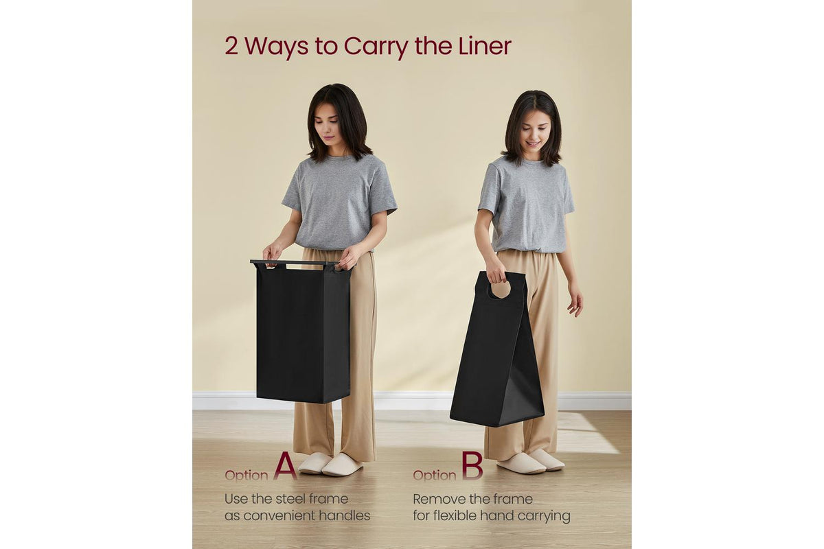 Vasagle Laundry Basket | Laundry Hamper | Mdf & Steel | 3 Compartments-6