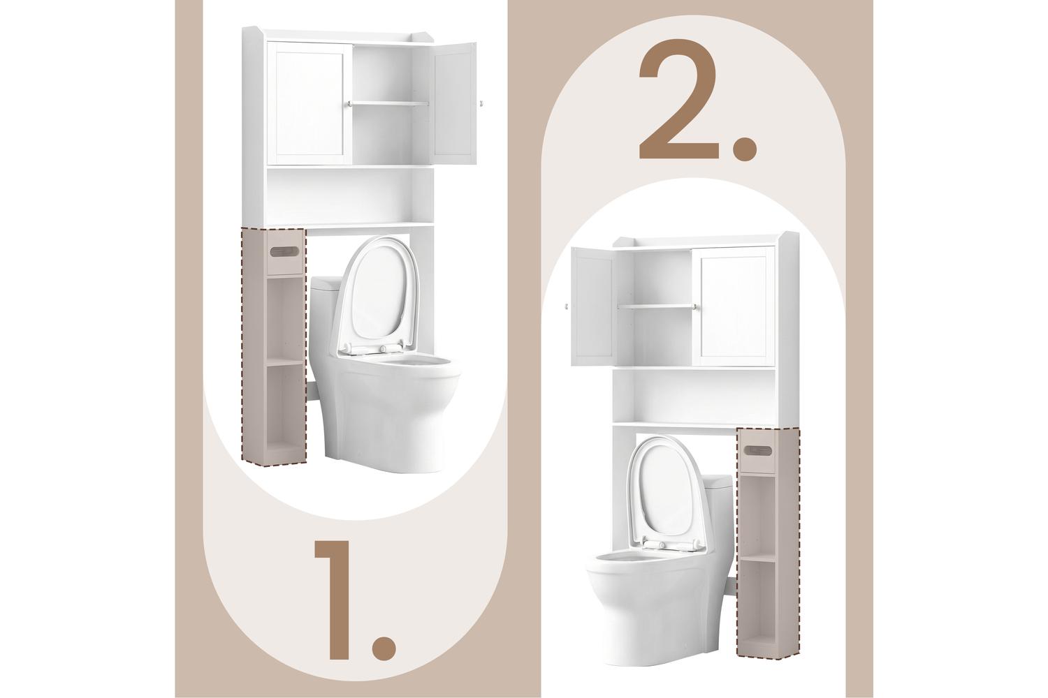 Vasagle Over The Toilet Storage | Bathroom Shelf | Particleboard Mdf-8