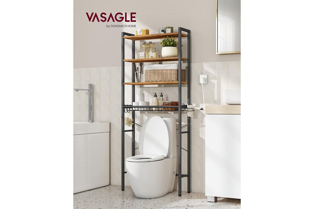 Vasagle Over The Toilet Storage | Bathroom Shelf | Steel & Particleboard-2