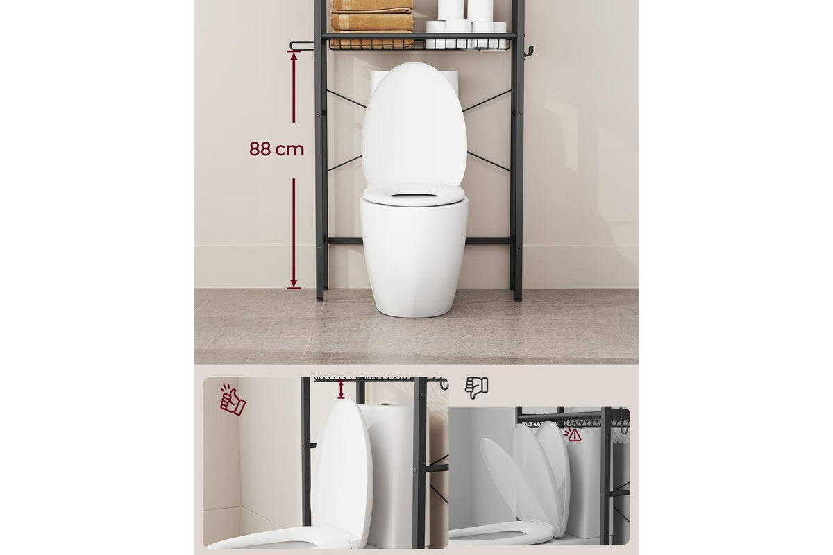 Vasagle Over The Toilet Storage | Bathroom Shelf | Steel & Particleboard-7