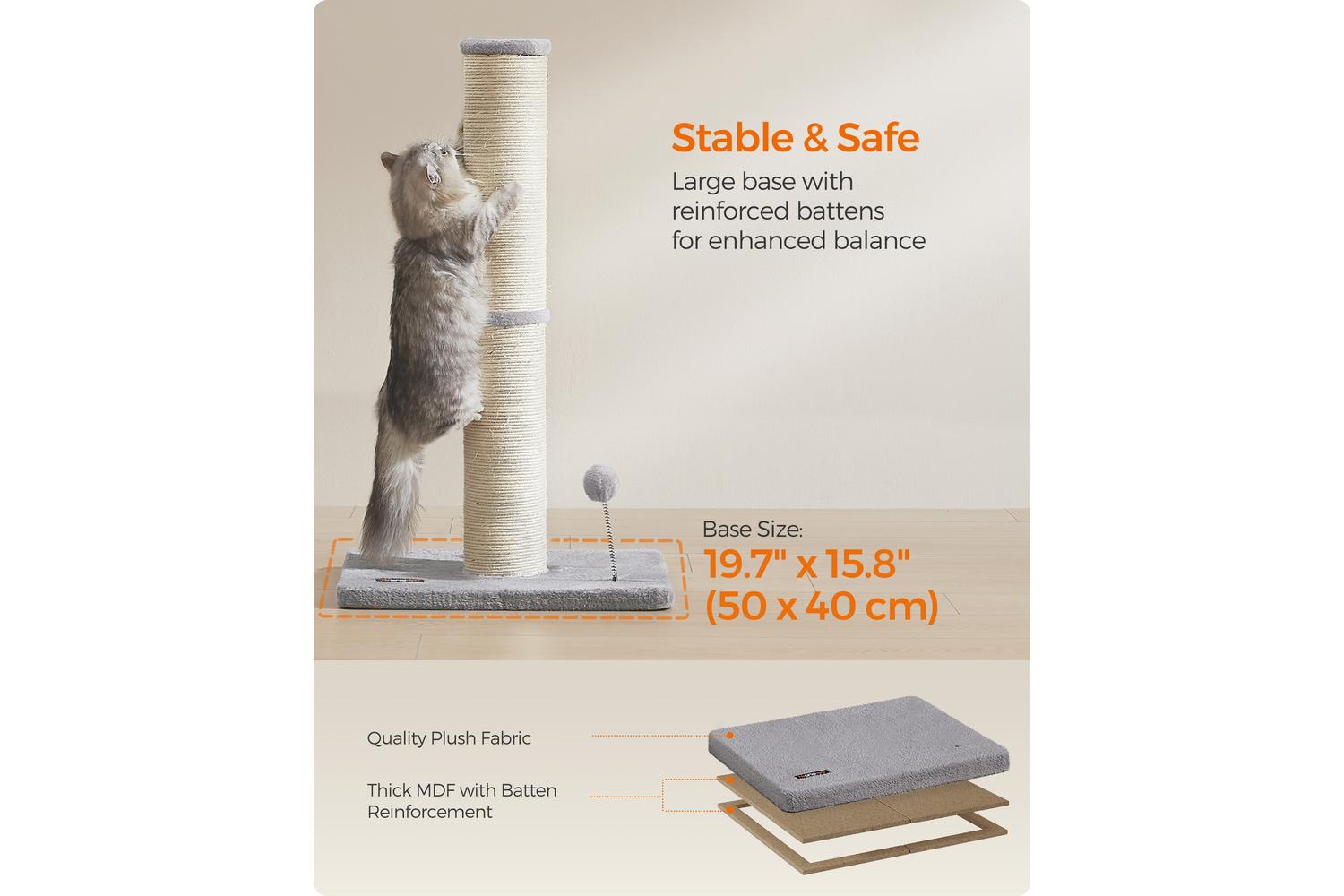 Feandrea Cat Scratching Post | Cat Tree | Sisal | 85 Cm-7