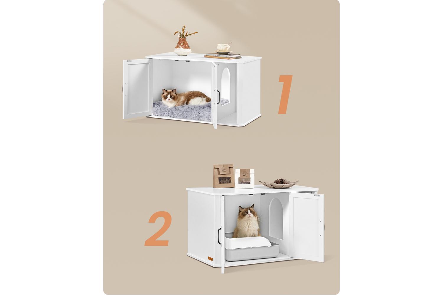 Feandrea Cat Litter Box Enclosure | Cat House | Particleboard-3