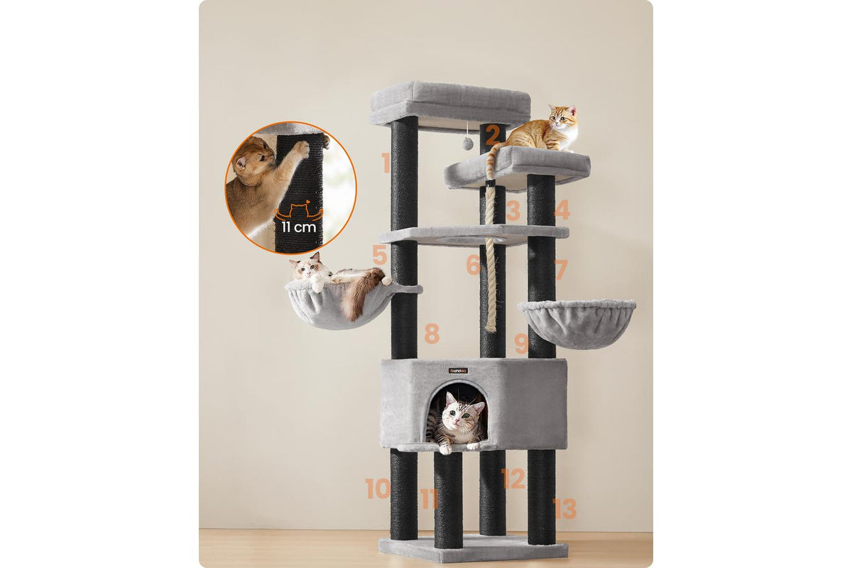 Feandrea Cat Tree | Cat Play Tower | Sisal Rope | Extra Large-3