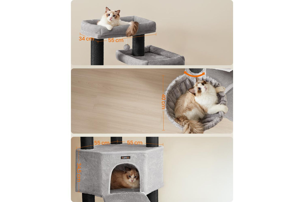 Feandrea Cat Tree | Cat Play Tower | Sisal Rope | Extra Large-4