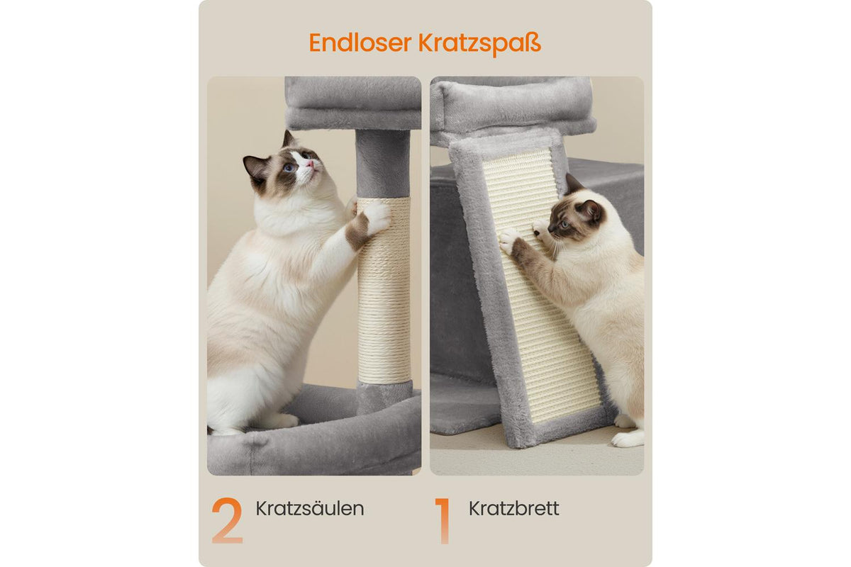 Feandrea Cat Tree | Cat Tree | Plush & Sisal | 92.5 X 58.9 X 85.8 Cm-4