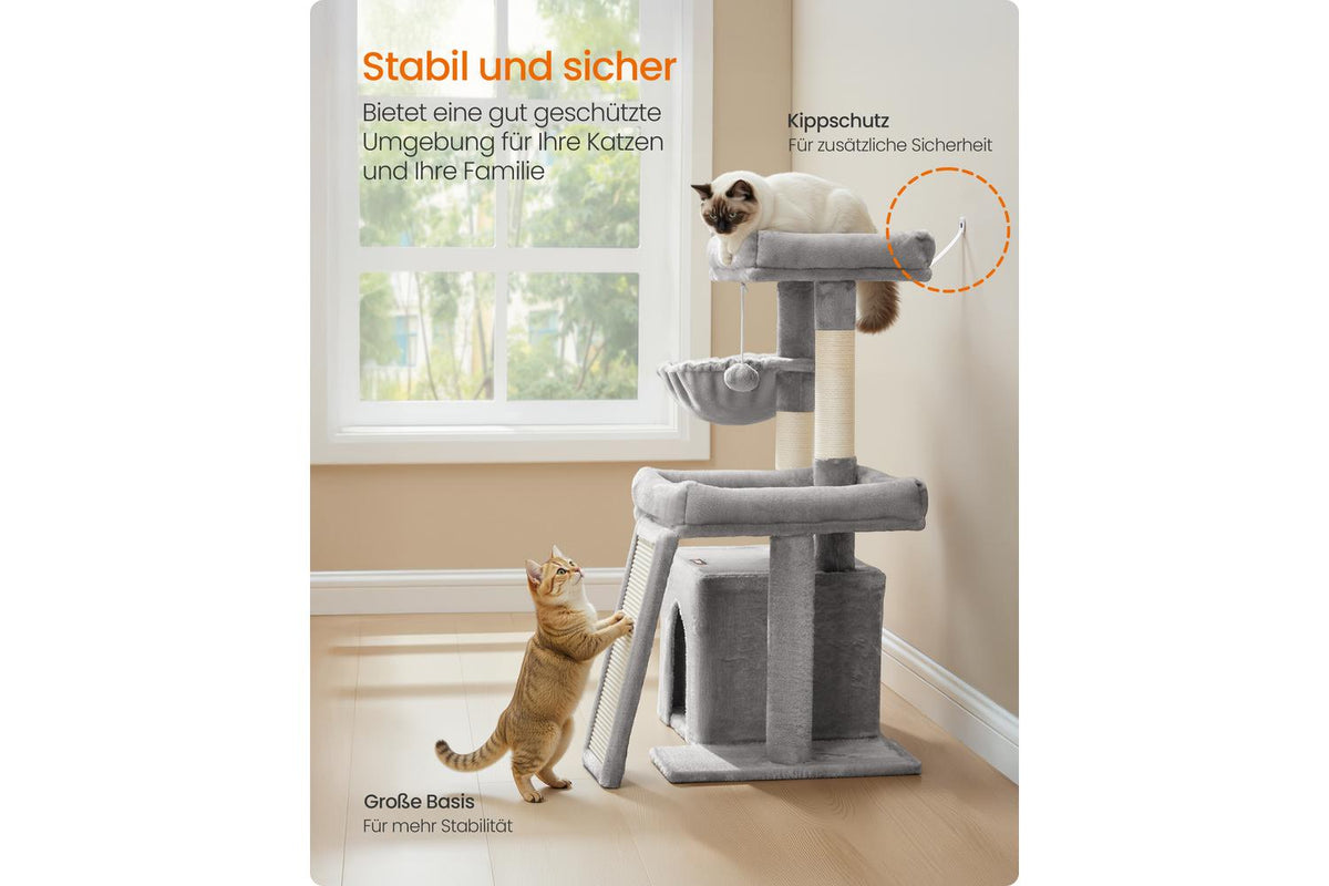 Feandrea Cat Tree | Cat Tree | Plush & Sisal | 92.5 X 58.9 X 85.8 Cm-6