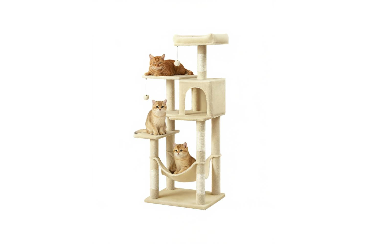 Feandrea Cat Tree | Cat Play Tower | Plush & Sisal | 137.7 Cm-2