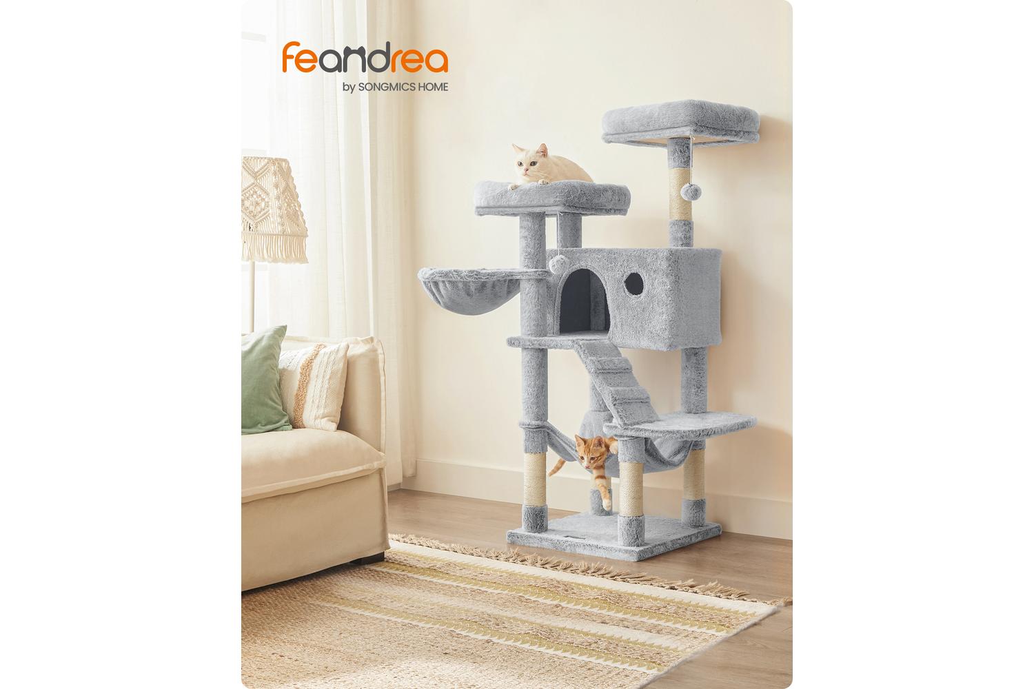 Feandrea Cat Tree | Cat Activity Centre | Plush & Sisal | 135 Cm-2
