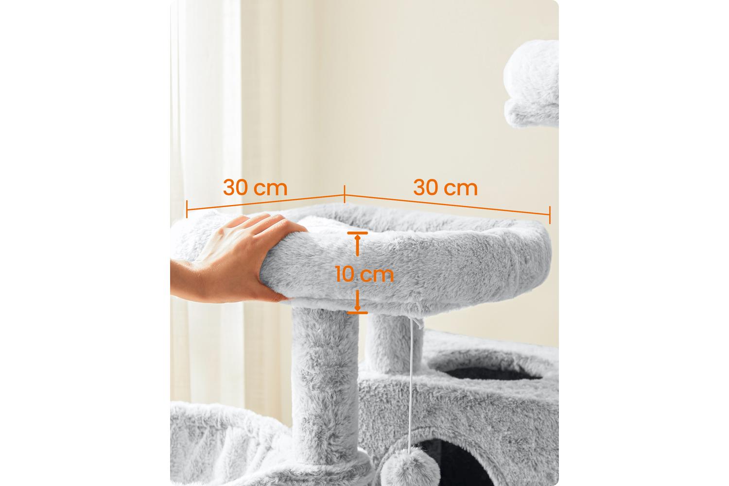 Feandrea Cat Tree | Cat Activity Centre | Plush & Sisal | 135 Cm-5
