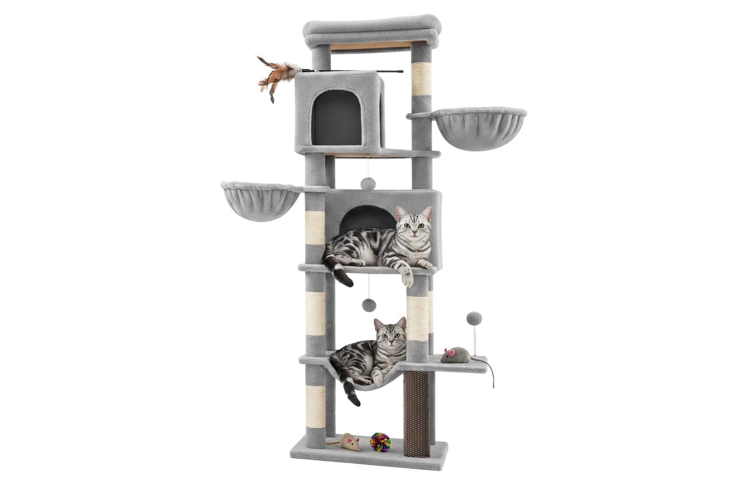 Feandrea Cat Tree | Cat Tree | Plush & Sisal | 174 Cm-2