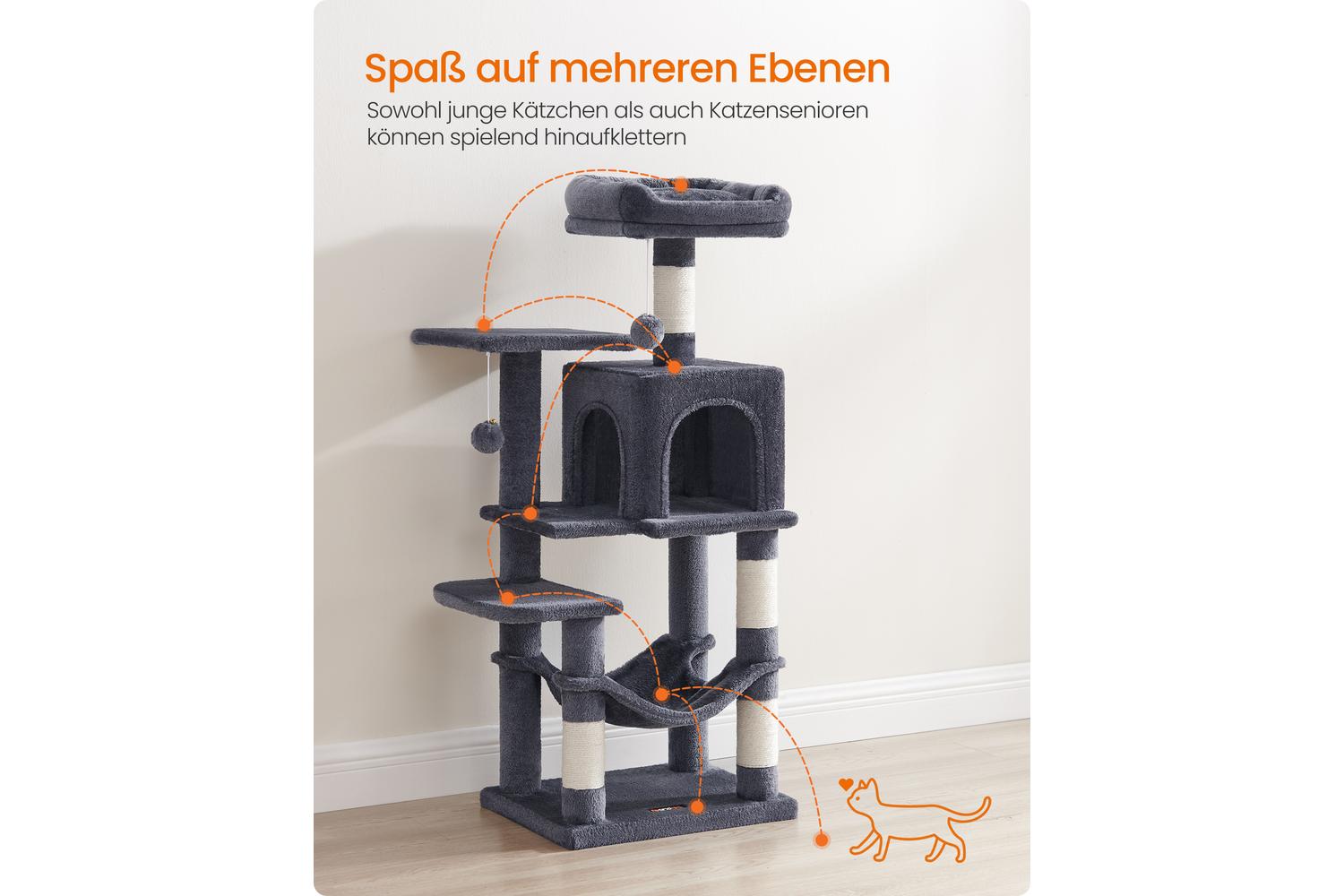 Feandrea Cat Tree | Cat Play Tower | Plush & Sisal | 112 Cm-2