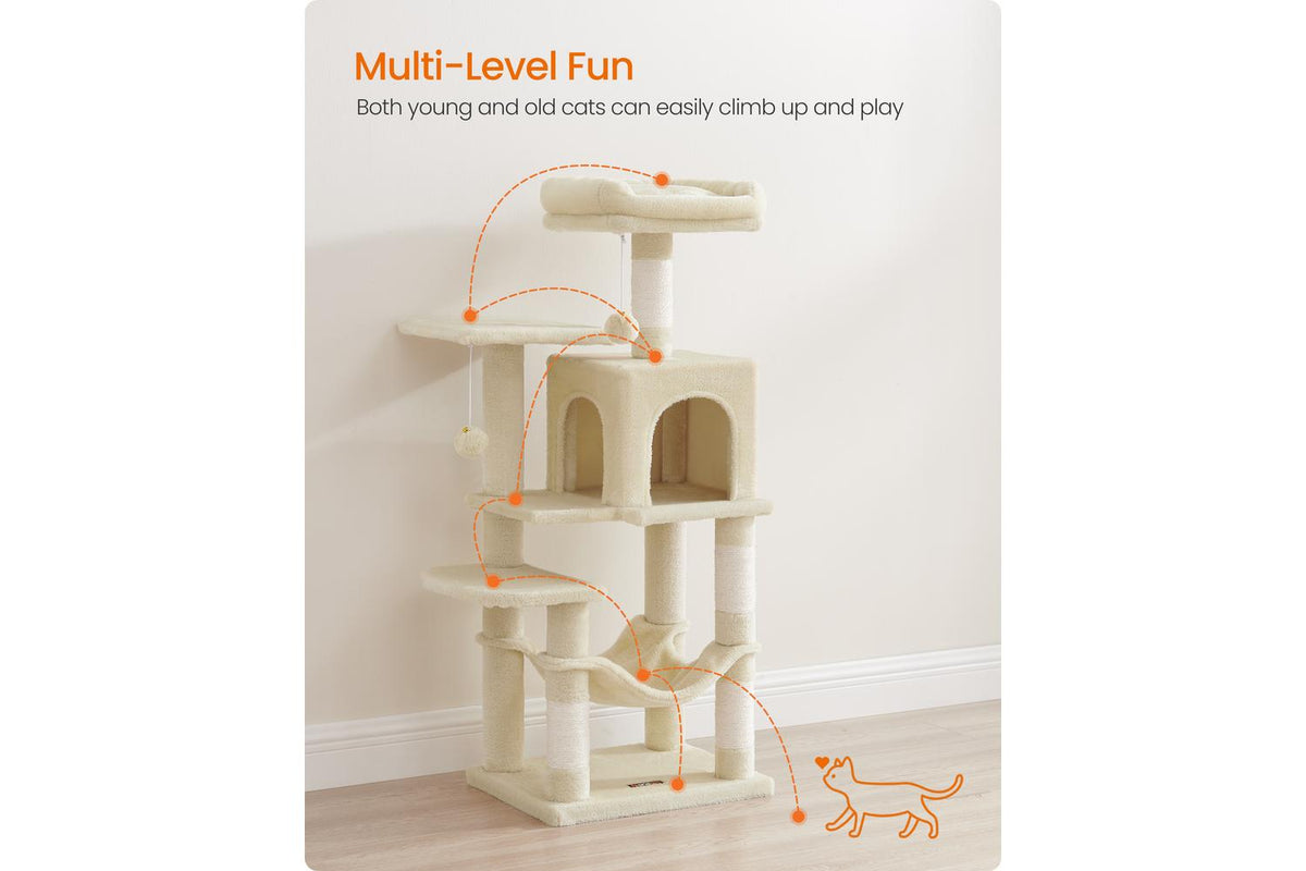 Feandrea Cat Tree | Cat Play Tower | Plush & Sisal | 112 Cm-3
