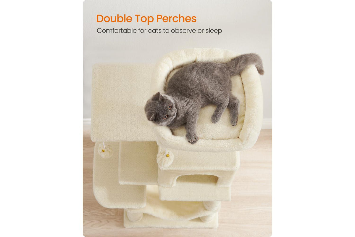 Feandrea Cat Tree | Cat Play Tower | Plush & Sisal | 112 Cm-4