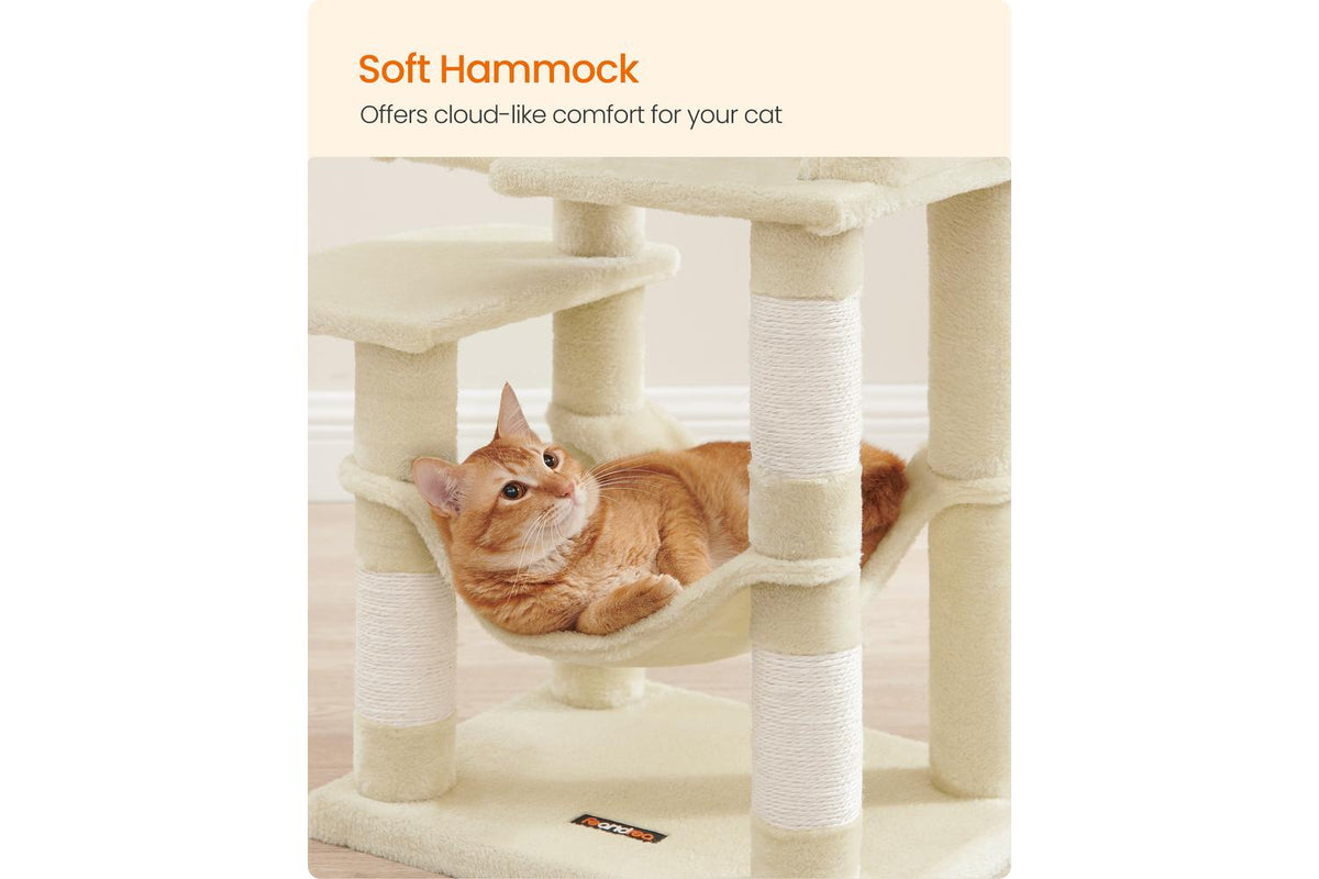 Feandrea Cat Tree | Cat Play Tower | Plush & Sisal | 112 Cm-5