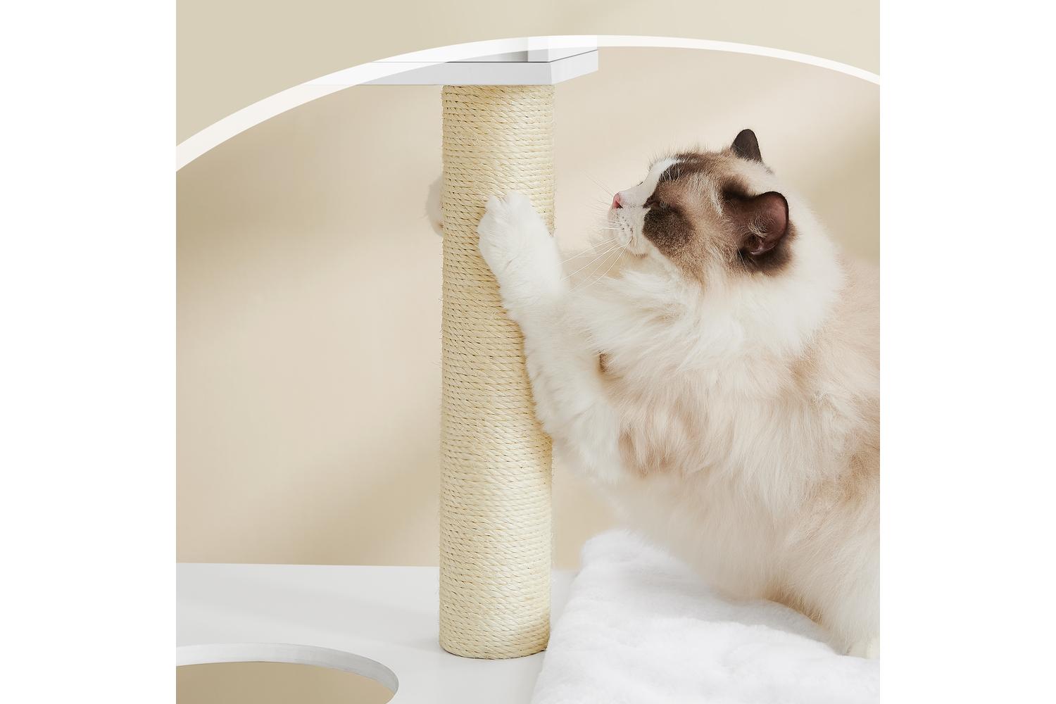Feandrea Cat Tree | Cat Tree | Particleboard, Steel, Sisal, Plush | 57 X 50 X 146 Cm-6
