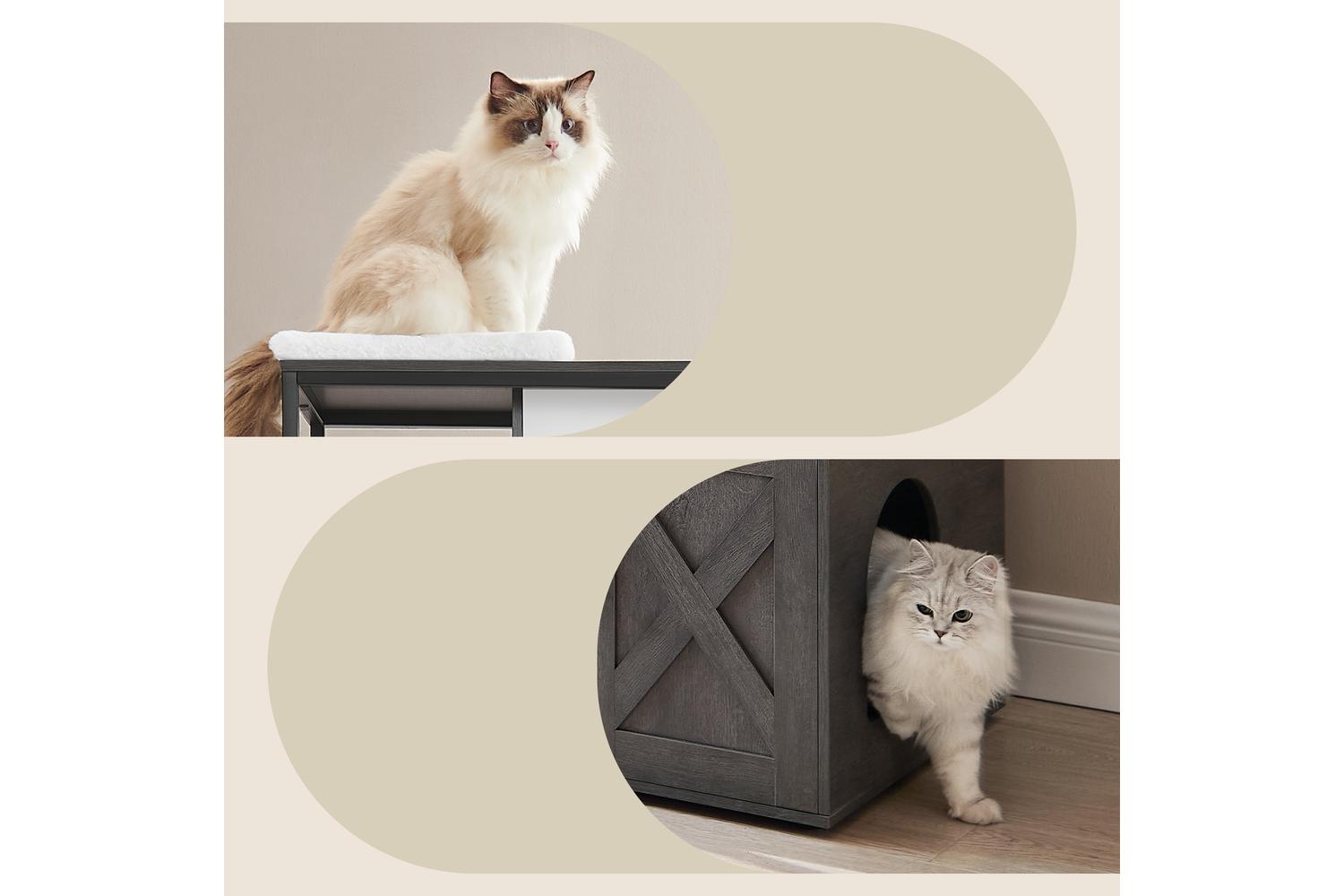 Feandrea Cat Tree | Cat Tree | Particleboard, Steel, Sisal, Plush | 57 X 50 X 146 Cm-7