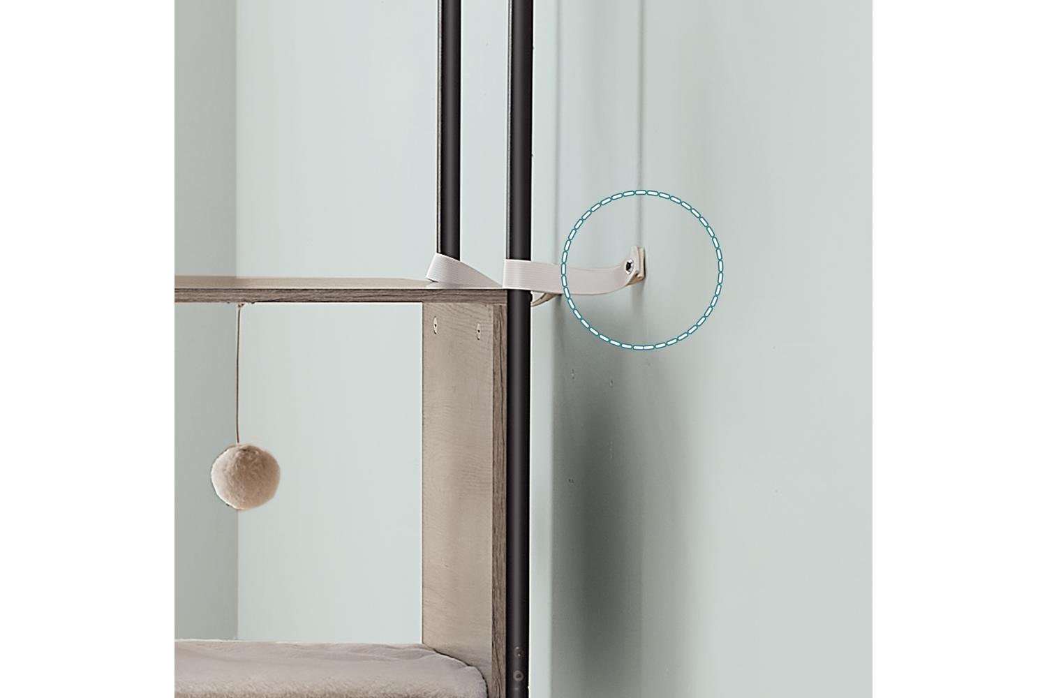 Feandrea Cat Tree | Cat Tree | Particleboard, Steel, Plush, Sisal | 80 X 40 X 153 Cm-7