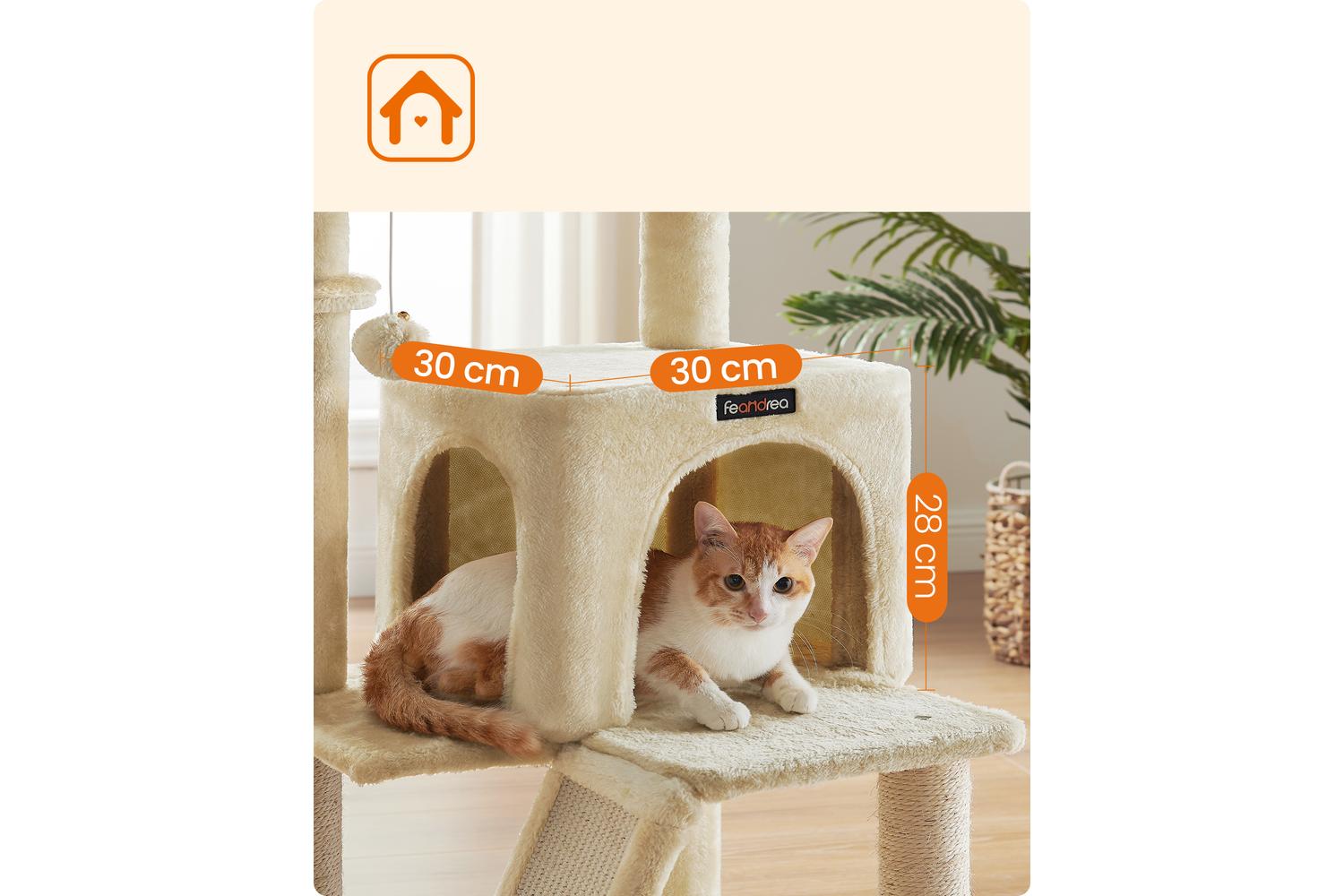 Feandrea Cat Tree | Cat Tree | Particleboard Plush Sisal | 94.8 Cm-5