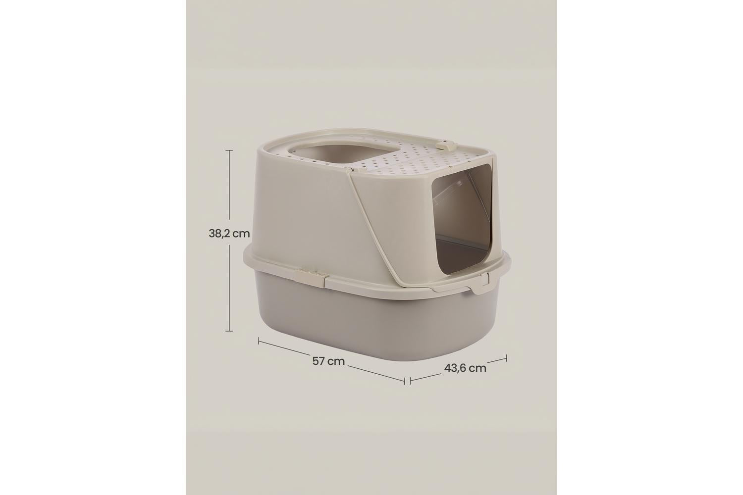 Feandrea Cat Litter Box | Cat Litter Box | Plastic | Large-3