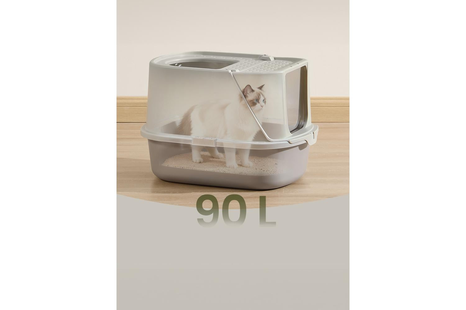 Feandrea Cat Litter Box | Cat Litter Box | Plastic | Large-6