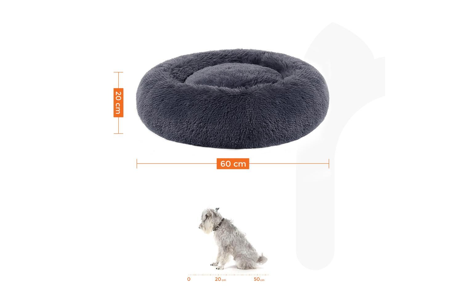 Feandrea Dog Bed | Dog Bed | Plush | 60 X 20 Cm-2