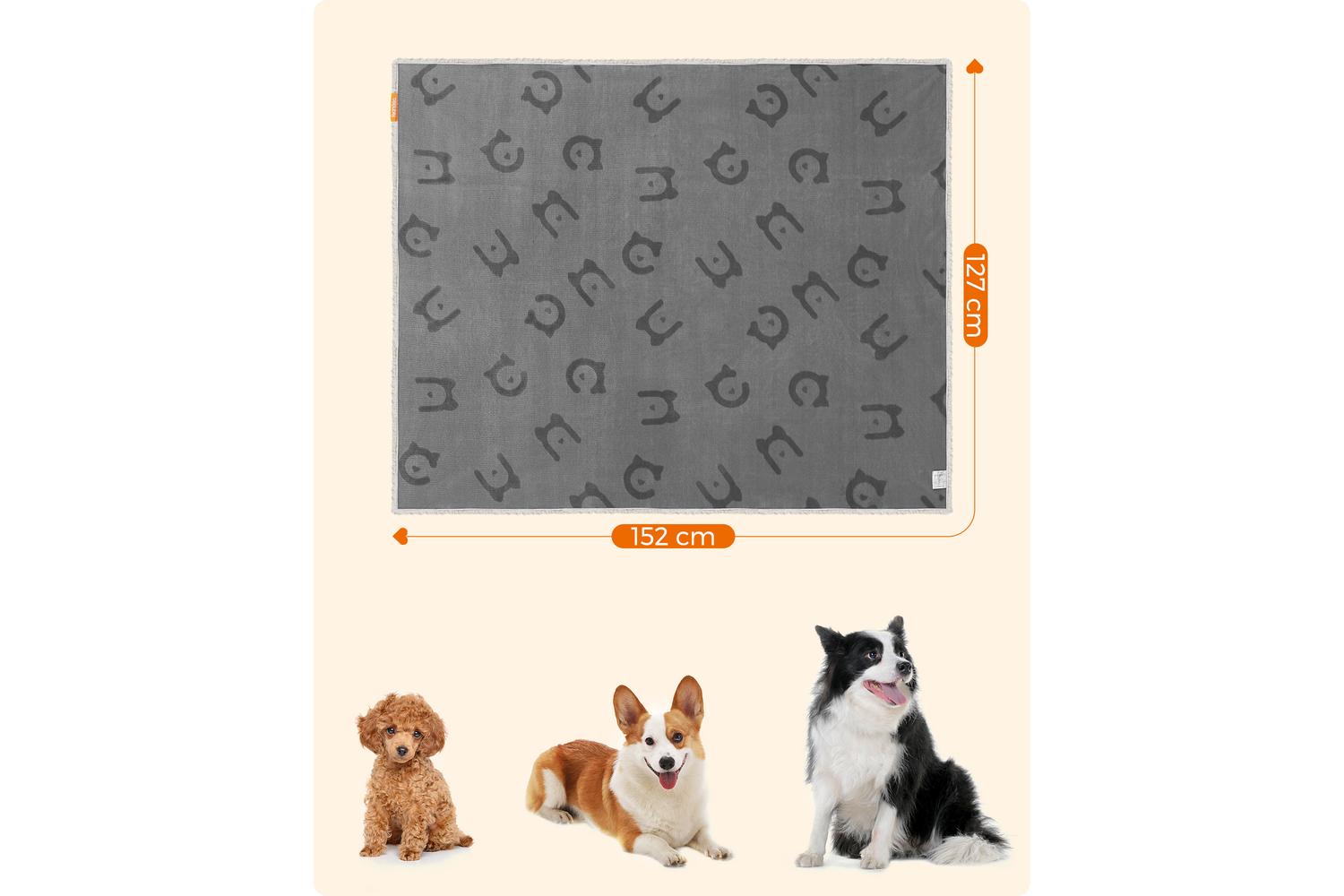 Feandrea Waterproof Blanket For Dogs | Pet Blanket | Sherpa And Flannel | Medium-5