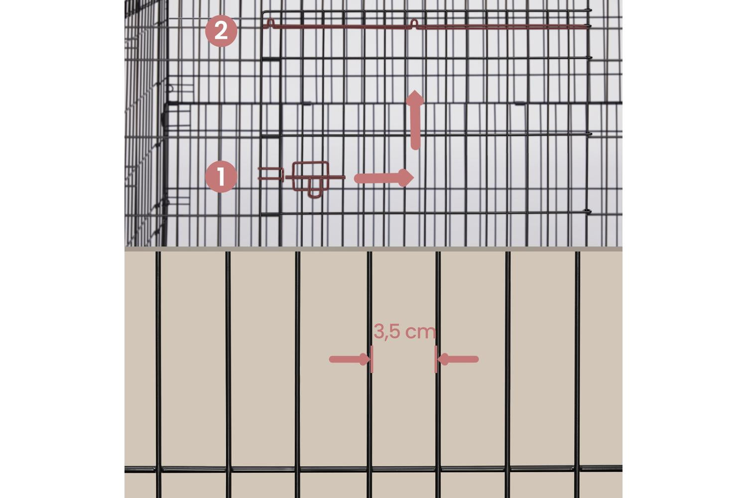 Feandrea Dog Cage | Dog Crate | Steel | Large-8